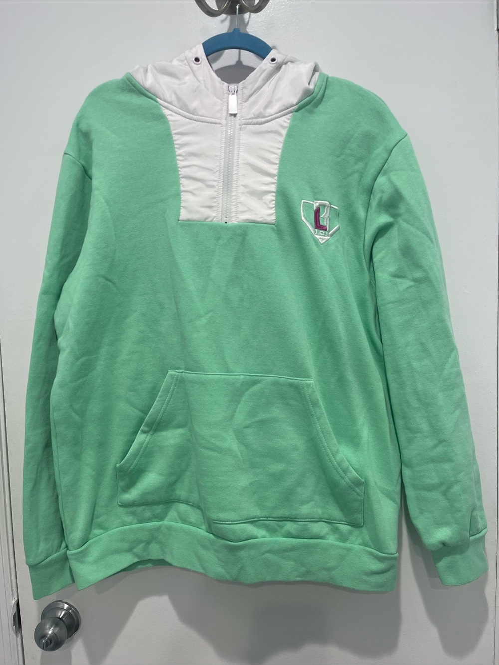 BL 101 Baseball Lifestyle Half Zip Hoodie Sz Large